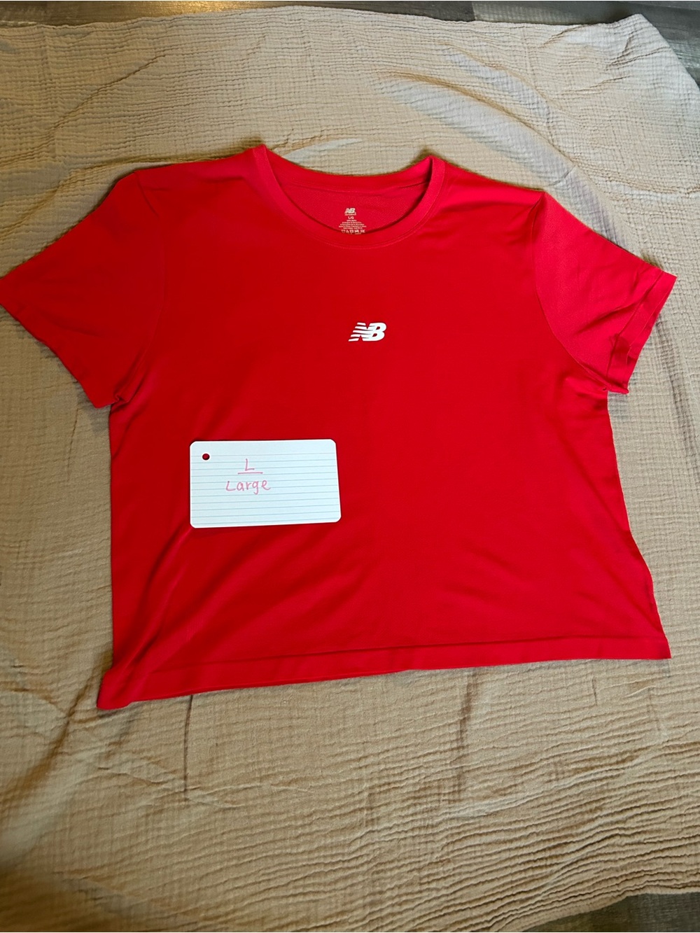 New Balance Red Short Sleeve Performance Tee for Kids